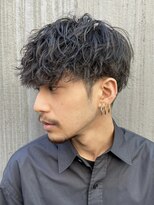 波巻きスパイラルパーマ　刈り上げツーブロック