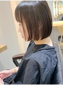 バングが可愛い少しモードなお洒落ボブ　五月女