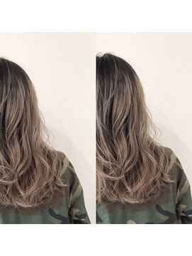 ルッソ チアロ(Lusso chiaro) ☆バレイヤージュ×アッシュベージュ☆/30代40代50代