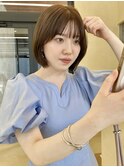 ケアカラー透明感カラー髪質改善ボブ