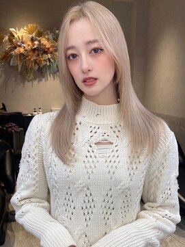 ロンド レア 天神大名店(Lond Le’a) ミルクティーベージュダブルカラーインナーカラーケアブリーチ