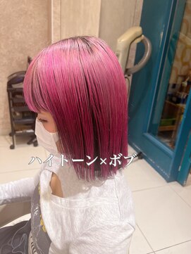 アース 西国分寺店(HAIR&MAKE EARTH) ピンクボブ