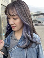 コワファースト 大分(COIFF1RST)&nbsp;グレージュカラーにインナーブルーバイオレット