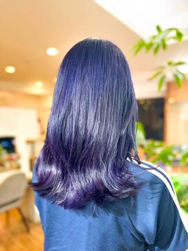 エルサザリープ 三宮(Elsa the leap) パープルカラー/ブルーバイオレット/ケアブリーチ/ダブルカラー