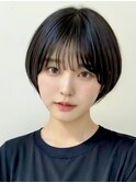 かわいい艶髪マッシュボブヘアストレートショートボブ