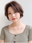 前髪 ネビージュ ボブルフ 黒髪 ワンレン 小顔 "