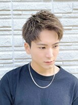 ハレ ヘアサロン(Hale hair salon)&nbsp;Haleブルーブラックニュアンスパーマスパイキーショートバーバー