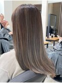 太白区アディクシーカラー顔周りレイヤーカット白髪ぼかしウルフ