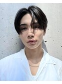 センターパートメンズヘア韓国マッシュダウンパーマカルマパーマ