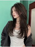 ワンホンハイレイヤーカット　韓国ヘア