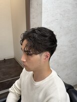 オアゾバーバー(OAZO BARBER)&nbsp;センターパート/癖毛センターパート/無造作/メンズ/バーバー