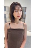 顔周りレイヤーカットくびれヘアミルクティーベージュカラー韓国