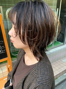 キューズ クラブ(cuz KLUB) 【cuzKLUB 】マッシュウルフ×ブラウンベージュ