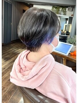 メンズ ブルーインナーカラー アッシュベース L ヘアアンドメイク エジェリ Hair Make Egerie のヘアカタログ ホットペッパービューティー