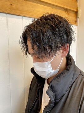 アメラボ(AmeLab) 前下がり上がりセンターパート