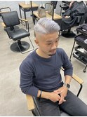ホワイト七三フェード