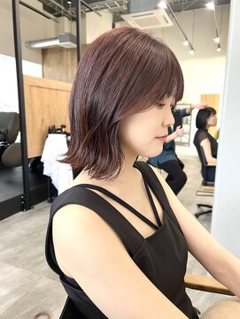 アノネ(anone) 切りっぱなしボブ×ピンク