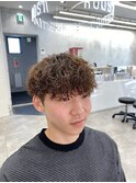 波巻きパーマ/ツーブロック/マッシュ/波巻きマッシュ