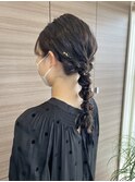 編みおろしヘア