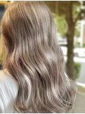 30代40代ダブルカラーミルクティアッシュデザインカラー透け感