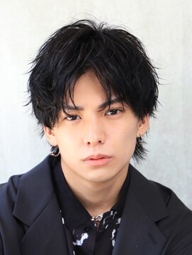 ネイビー(NAVY) コンマ×束感 今どきウルフはこれだ