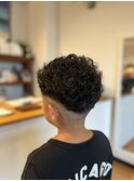 小学生のツーブロックスペインカール