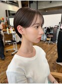 マッシュショート ショートヘア シースルーバング ブリーチなし