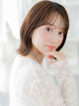 モッズヘア 越谷(mod's hair) 透けバングツヤ髪アースカラーくびレイヤーa越谷20代30代40代