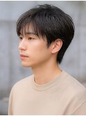 シンプルショート前髪大人ビジネスマンスーツハンサムショート