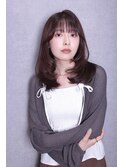 ミディアムレイヤー/顔周りレイヤー/韓国風/ワンカール/自由が丘