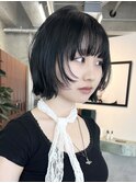 栄外ハネナチュラル大人可愛い韓国ボブ　顔まわりレイヤー