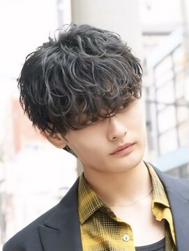 オーシャントーキョー 心斎橋(OCEAN TOKYO WEST) シャドウパーマシースルーラウンドマッシュ波巻きパーマウルフ