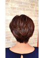 エイムヘアメイク 舟入店 パーマで遊ぶ☆大人の涼しげスッキリショート。
