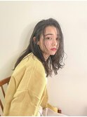 かきあげロング30代40代ブリーチ伸ばしかけ小顔ミディアム