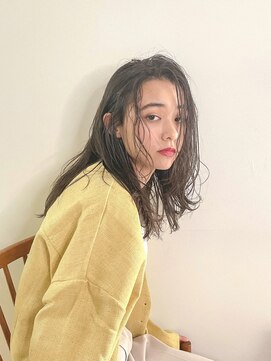 シェル 津山の手店(shel) かきあげロング30代40代ブリーチ伸ばしかけ小顔ミディアム