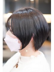 【店長小川のショート】丸みのある柔らかショート/横浜髪質改善