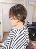 前髪無し大人女子ふんわりショート♪