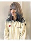 ワンカールで可愛いレイヤーカット/裾カラー