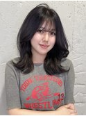 韓国ヘア　レイヤーカット　顔まわりカット　前髪