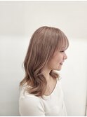 ピンクグレージュカラー