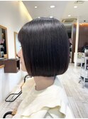 マッシュショート丸みショート黒髪ショートベリーショート40代