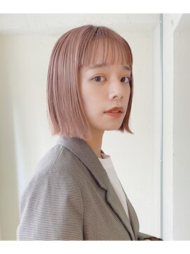 シーク バイ ベル 千葉(Seek by Belle) #小顔#外ハネボブ#チェリーブラウン#デジタルパーマ#ミニウルフ