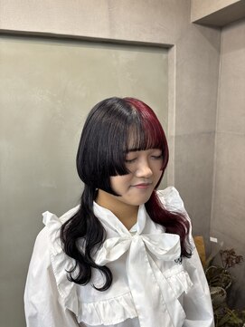 ファビ 渋谷(Fab) くびれヘア/暗めカラー/アプリコットオレンジ/縮毛矯正