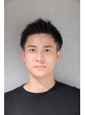 ツーブロック × スパイキーショート