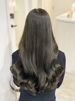 レア 表参道(L'ea)&nbsp;黒髪 クラゲヘアー オリーブグレー 小顔 ココアベージュ