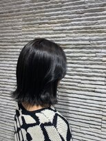 ビスイル 秋葉原店(Vis ill) 髪質改善ブラック艶カラー韓国アッシュオリーブベージュ