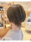 大人可愛い◎小顔ショートウルフ×透明感カラー