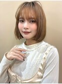 >>丸みのあるボブで可愛らしい印象に