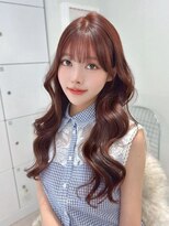 オニキス(ONYX) ブリーチ無しチェリーピンク韓国レイヤーハッシュカット