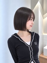 フォト 新宿三丁目(foto) 髪質改善縮毛矯正地毛風ストレート切りっぱなしボブ
